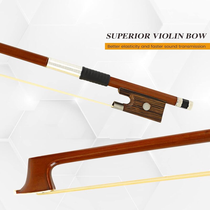 Asmuse Full Size 4/4 Violin Kit, Premium Solid Wood Starter Violin with Bow Case for Beginner Adult (Natural)