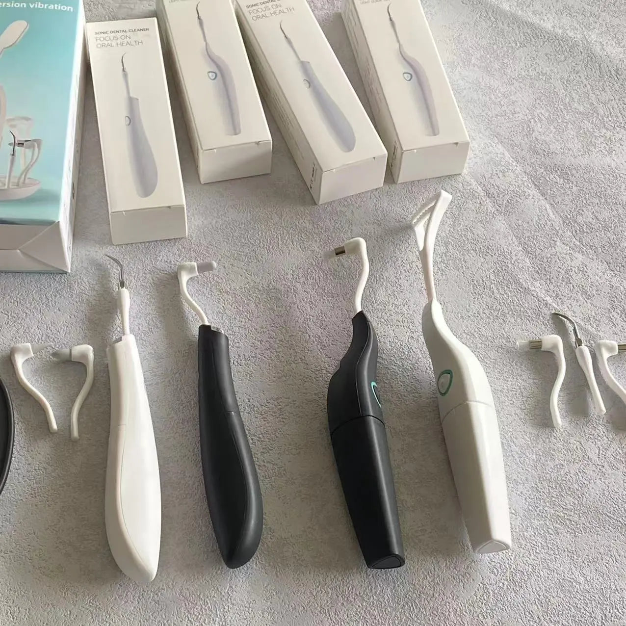 Sonic Vibration Dental Cleaner with Interchangeable Cleaning Heads