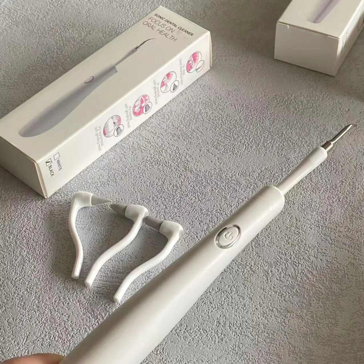 Sonic Vibration Dental Cleaner with Interchangeable Cleaning Heads