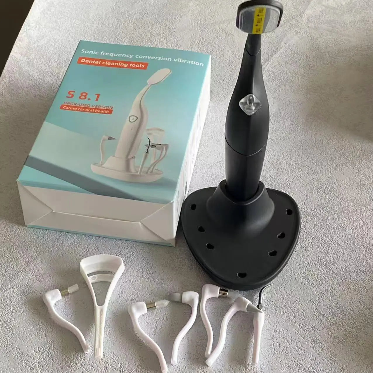 Sonic Vibration Dental Cleaner with Interchangeable Cleaning Heads