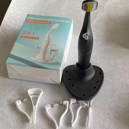 Sonic Vibration Dental Cleaner with Interchangeable Cleaning Heads