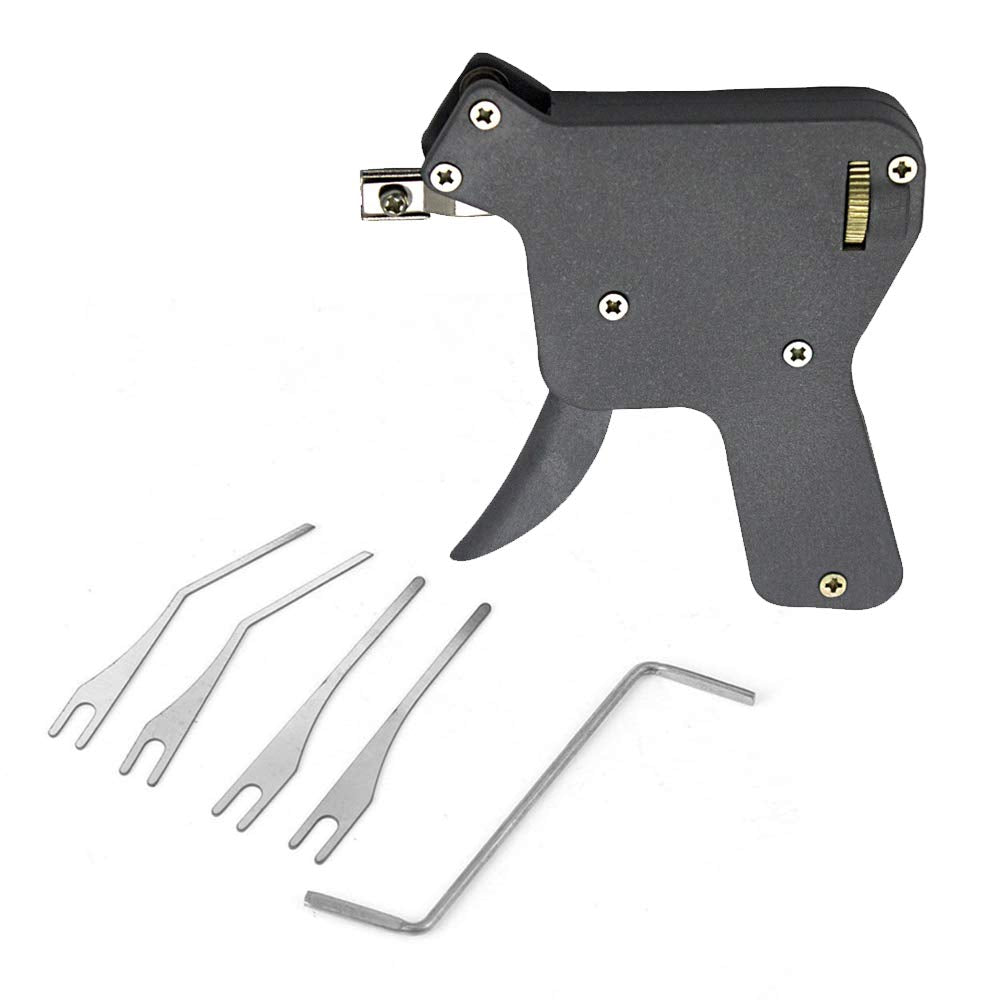 Door Lock Opener Tool Kit, Including A Lock Pick Gun, 10 Pieces Broken Key Extractor Kit and 5 Pieces Tension Wrenches for Pro Locksmith and Beginners
