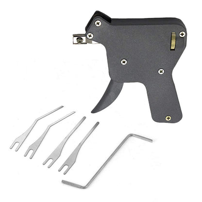 Door Lock Opener Tool Kit, Including A Lock Pick Gun, 10 Pieces Broken Key Extractor Kit and 5 Pieces Tension Wrenches for Pro Locksmith and Beginners
