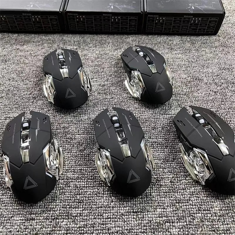 Rechargeable Silent Dual-Mode Wireless Bluetooth Mouse - Black Single-Mode
