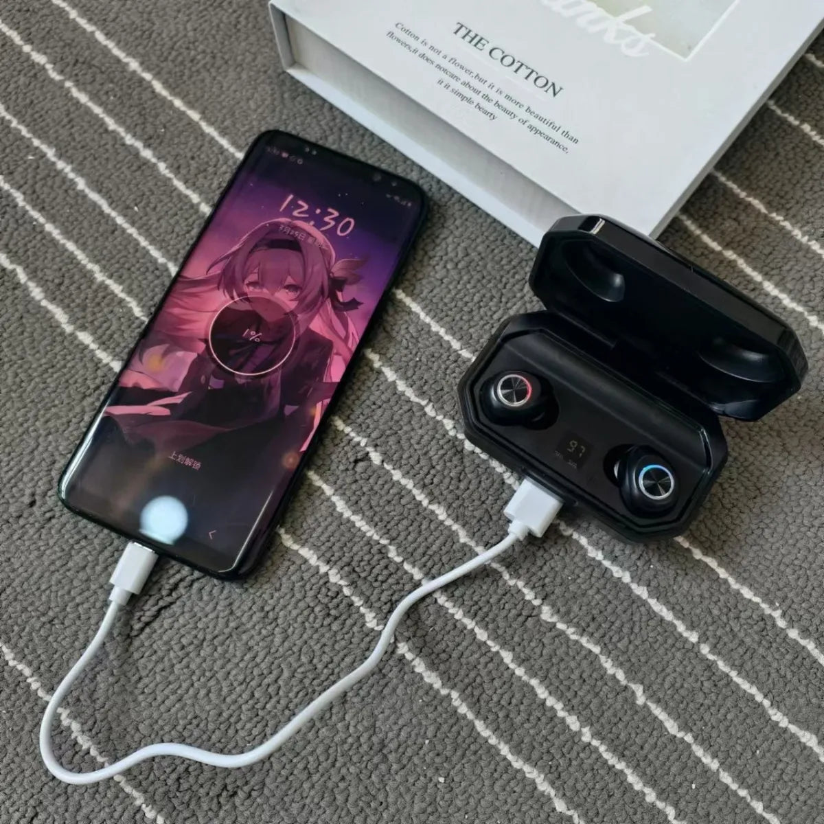 QCC3020 TWS Wireless Earbuds with Emergency Power Bank Charging Case