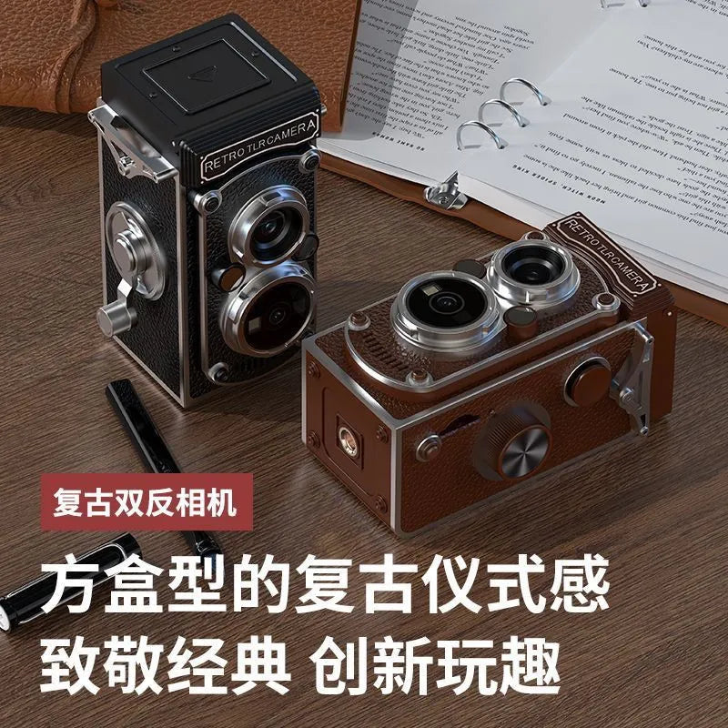 LK-019 Retro Twin-Lens Mini CCD Digital Camera