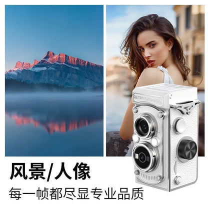 LK-019 Retro Twin-Lens Mini CCD Digital Camera