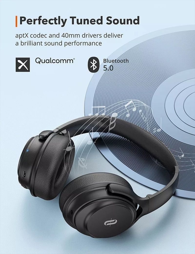 TaoTronics ANC Over-Ear Bluetooth Headphones with aptX Bass