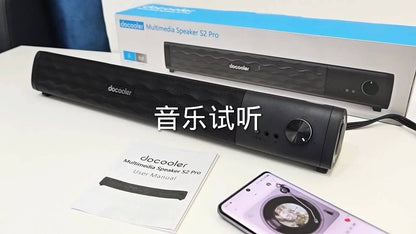 RGB Powered Desktop Soundbar Speaker for Computers