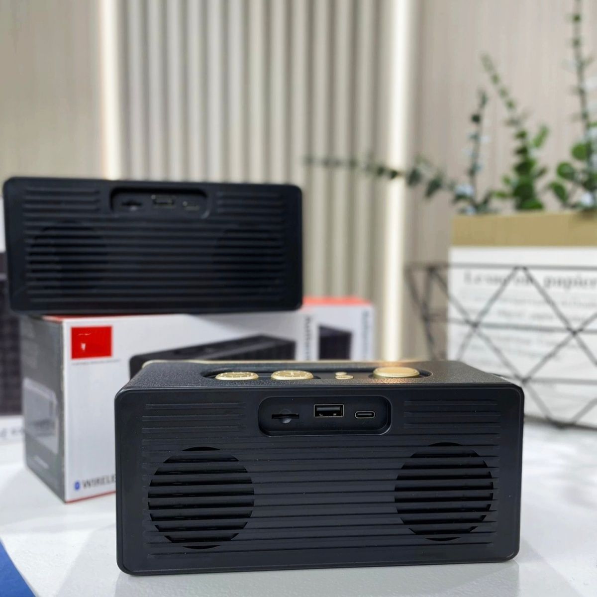 JBI Portable Bluetooth Speaker with USB, TF Card, FM and Tone Controls