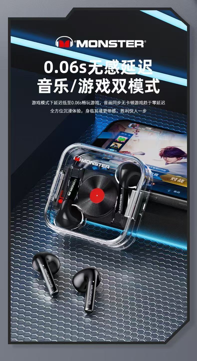 Monster MQT61 Open-Ear Clip True Wireless Earbuds