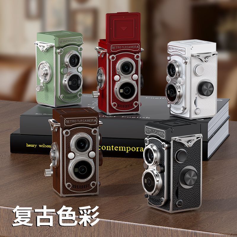 LK-019 Retro Twin-Lens Mini CCD Digital Camera