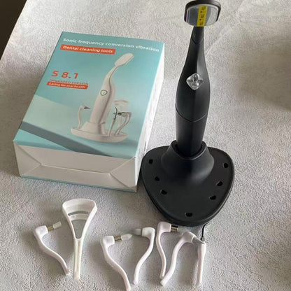 Sonic Vibration Dental Cleaner with Interchangeable Cleaning Heads