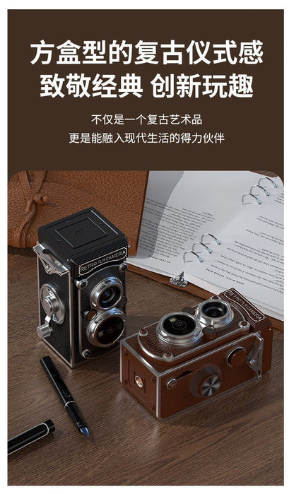 LK-019 Retro Twin-Lens Mini CCD Digital Camera