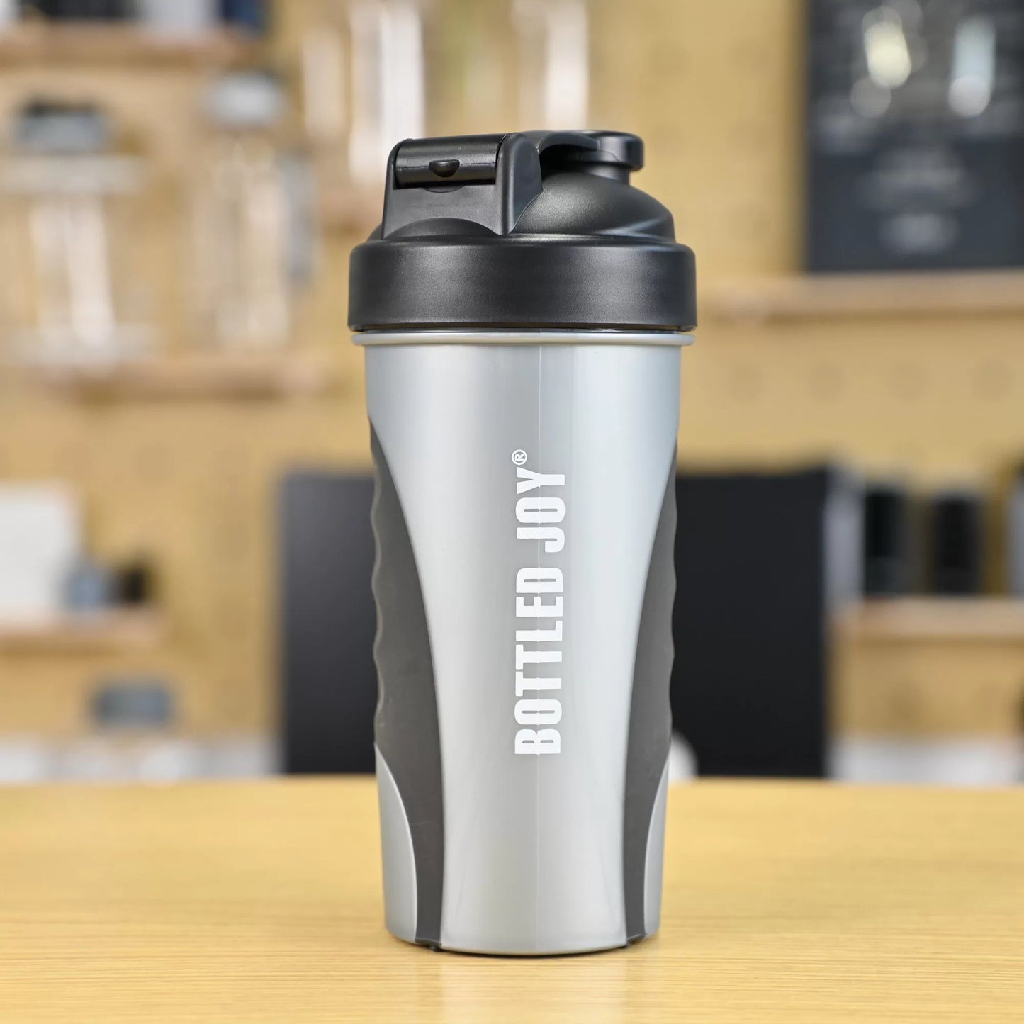 BOTTLED JOY Protein Shaker Bottle - 0.7L Sports Fitness Mixing Cup