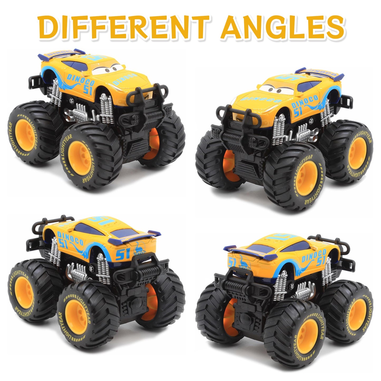 Monster Truck Disney Pixar Cars 1:55 Diecast Car Set Big Wheel Buggy Toy Car (Cruz Ramirez)