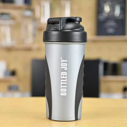 BOTTLED JOY Protein Shaker Bottle - 0.7L Sports Fitness Mixing Cup