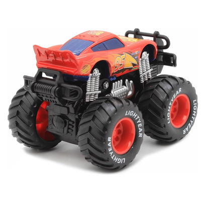 2-Pack Monster Truck Disney Pixar Cars 1:55 Diecast Car Set Big Wheel Buggy Toy Car (Lightning McQueen & Tow Mater)