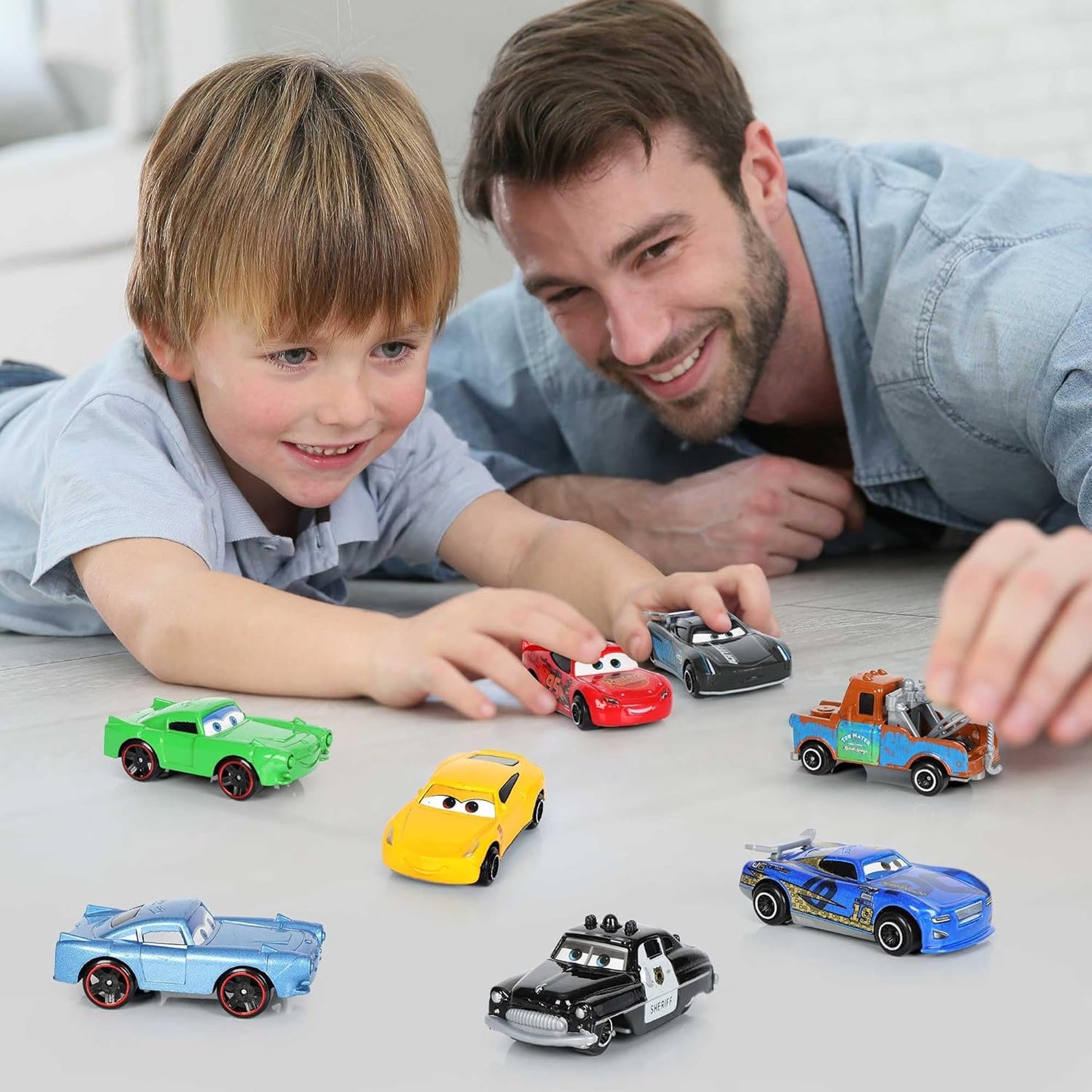 Set of 8 Diecast Cars Toy - Disney Pixar Cars 1:55 Scale Diecast Metal Car Models Racing Mini Vehicles Toys
