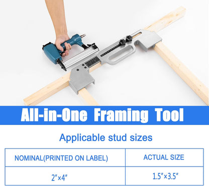 2Pack Portable Adjustable Framing Tools for 12-24 Inch On-Center, Stud Layout Tool, Stud Spacer Framing Tool, Precision Measurement Framing Spacing Tool for Framing Wall