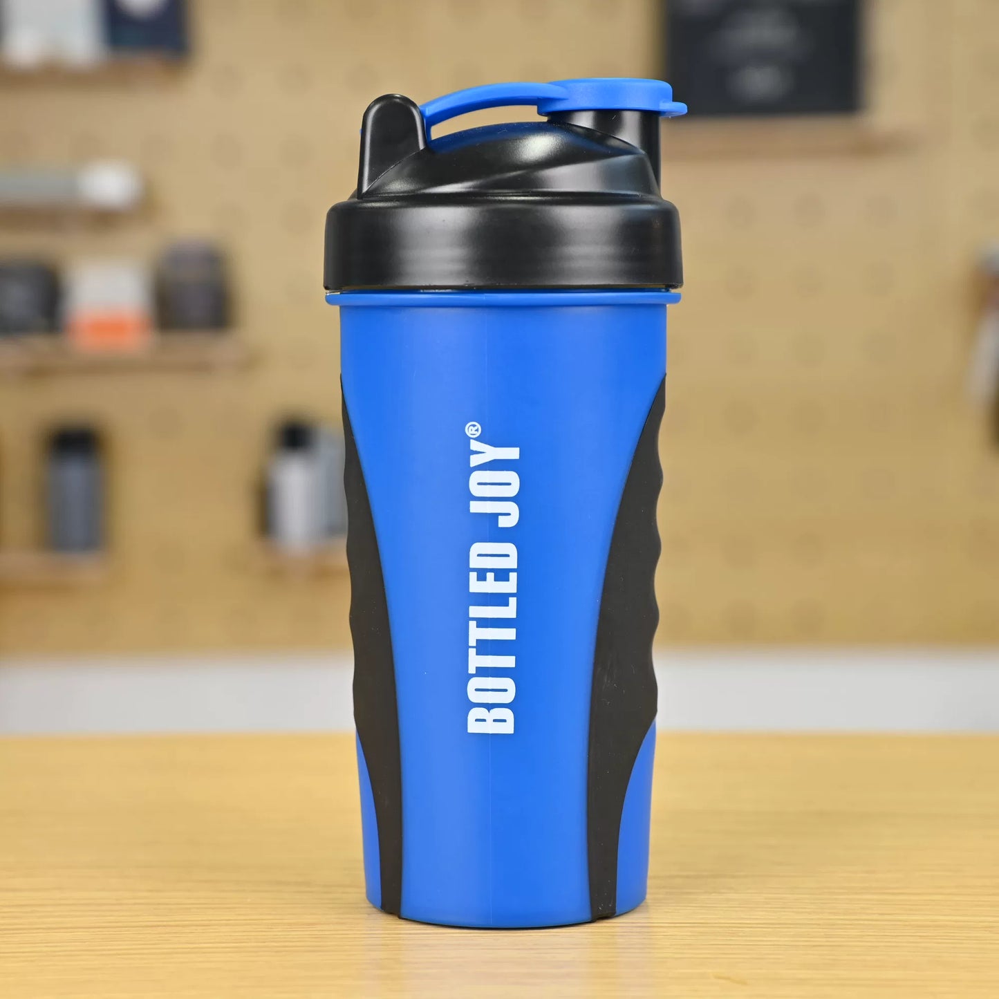 BOTTLED JOY Protein Shaker Bottle - 0.7L Sports Fitness Mixing Cup
