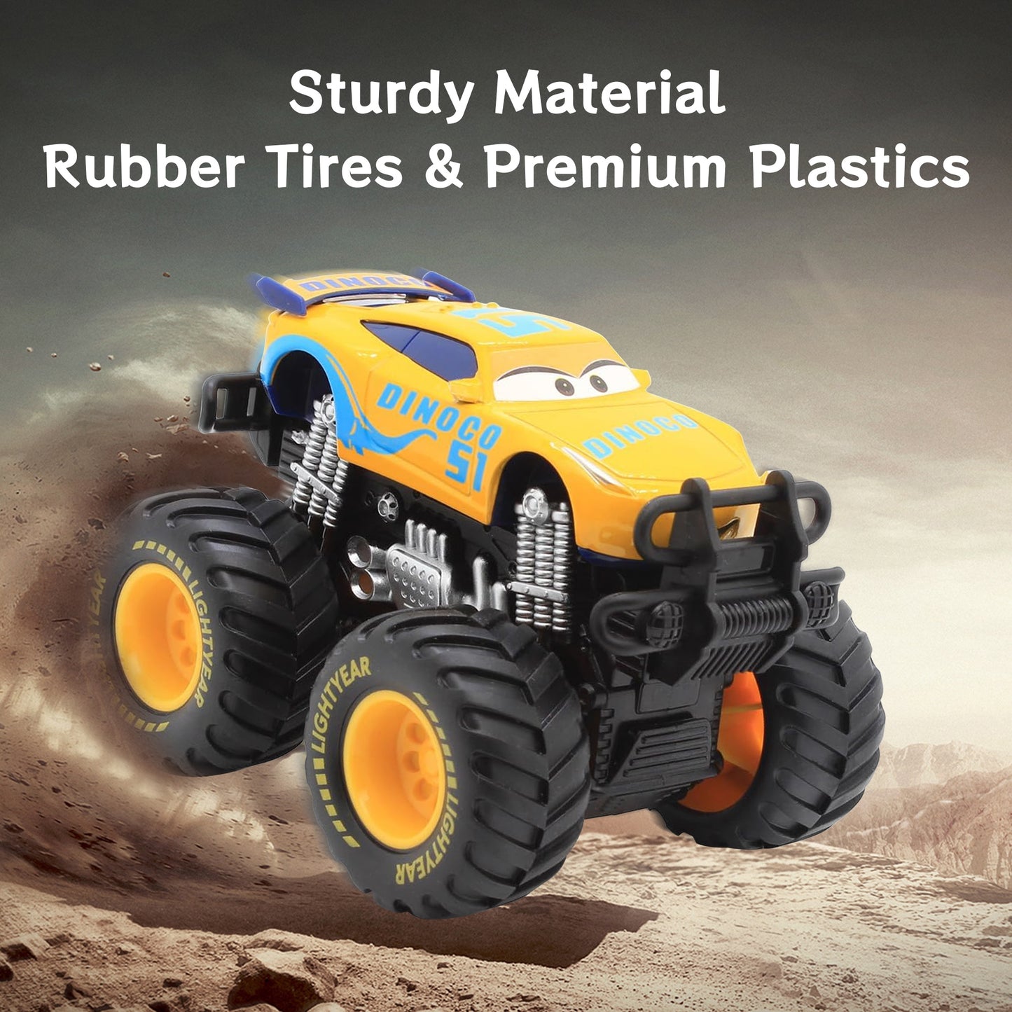 Monster Truck Disney Pixar Cars 1:55 Diecast Car Set Big Wheel Buggy Toy Car (Cruz Ramirez)