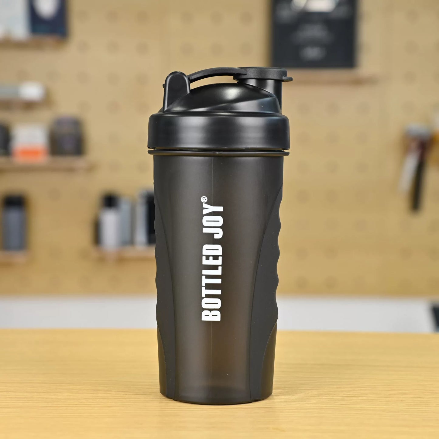 BOTTLED JOY Protein Shaker Bottle - 0.7L Sports Fitness Mixing Cup