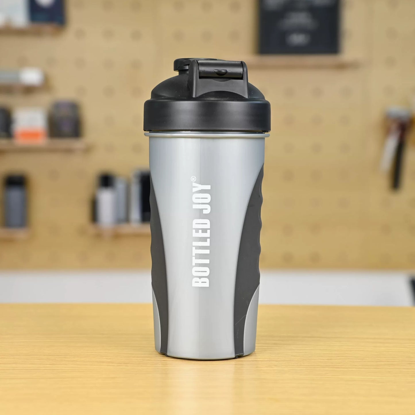 BOTTLED JOY Protein Shaker Bottle - 0.7L Sports Fitness Mixing Cup