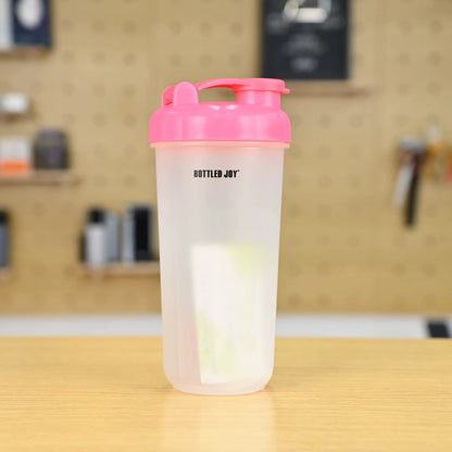 BOTTLED JOY Protein Shaker Bottle - 0.7L Sports Fitness Mixing Cup
