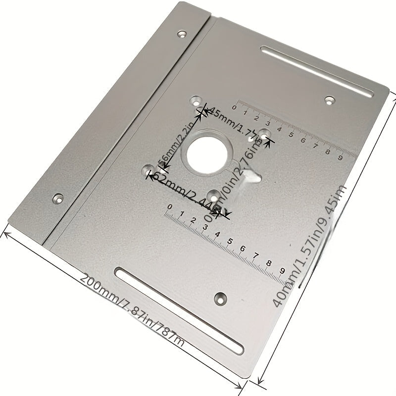 3-in-1 Router Table Insert Plate | Aluminum Alloy for Woodworking