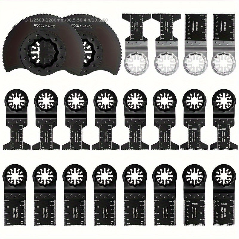 Oscillating Tool Blades, 22-Piece Set | Multi-Tool Blades for Wood & Metal