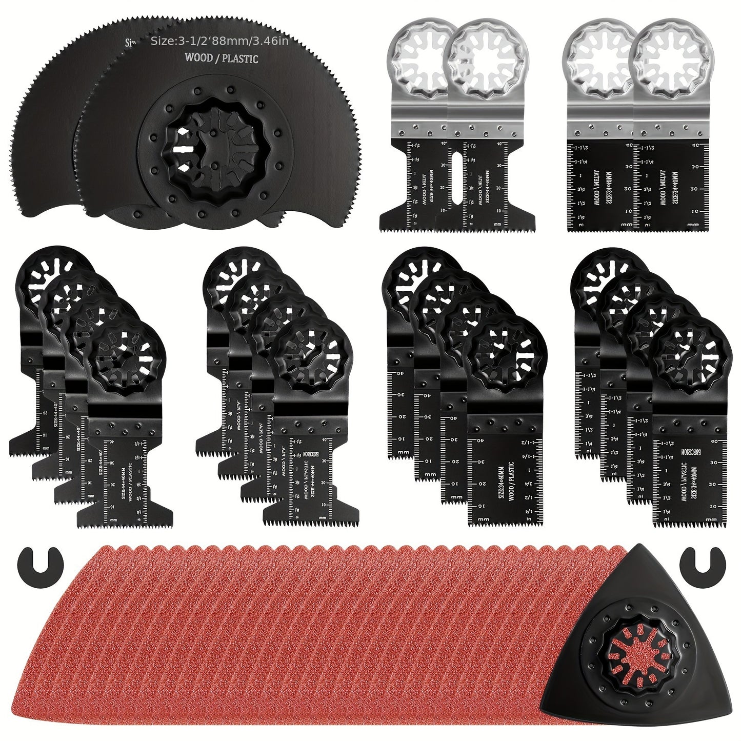 Oscillating Saw Blades, 55-Piece Set | Multi-Tool Blades for Wood & Metal