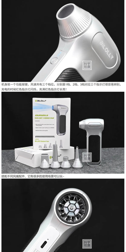 High-Speed Turbo Handheld Fan 150000 RPM