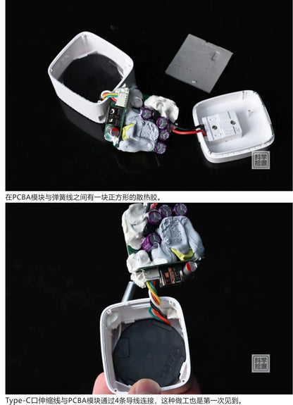 MOKIN 30W GaN Retractable Cable Charger 1A1C Fast 