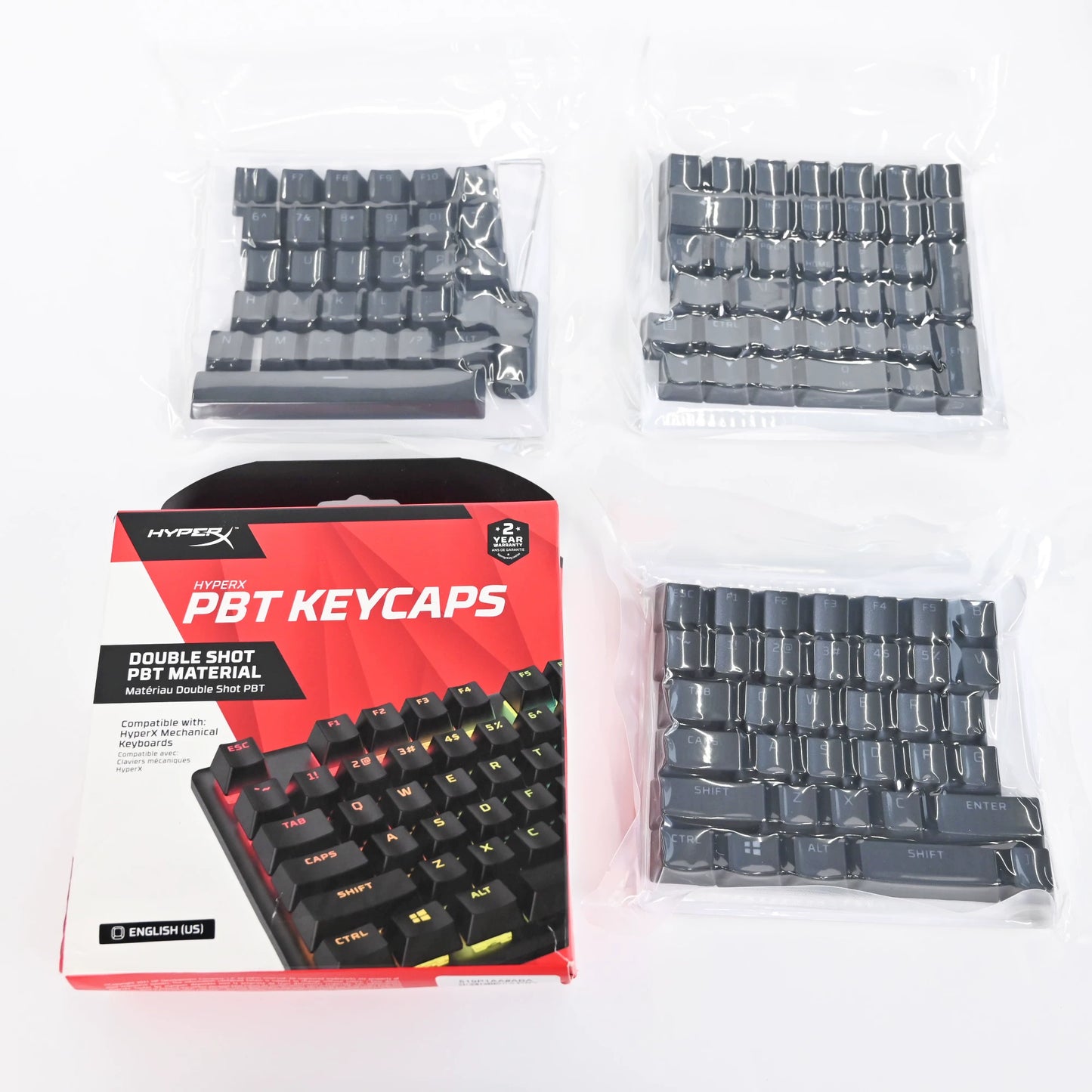 HyperX 104-Key Double-Shot PBT Keycap Set - Backlit Compatible