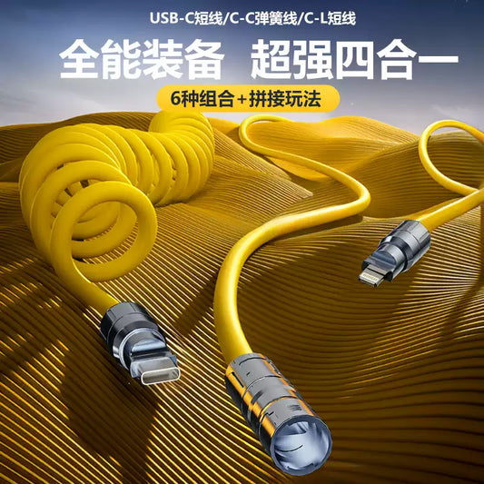 AKAZ 240W 4-in-1 Retractable Fast Charging Cable