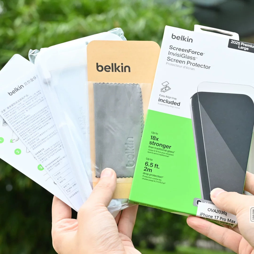 Belkin iPhone 17 Pro Max Tempered Glass Screen Protector