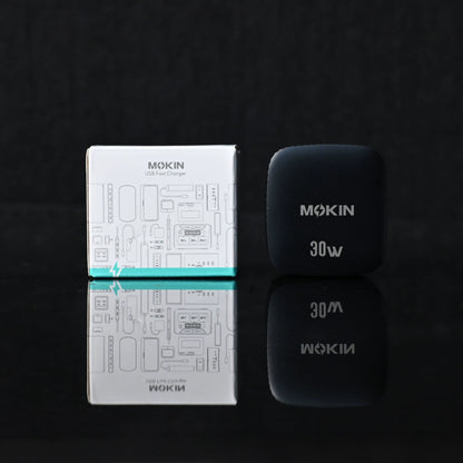 MOKIN 30W GaN Retractable Cable Charger 1A1C Fast Charging Compact