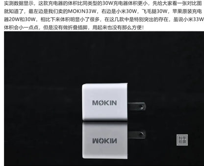 Moxin 33W GaN Dual Port Fast Charger