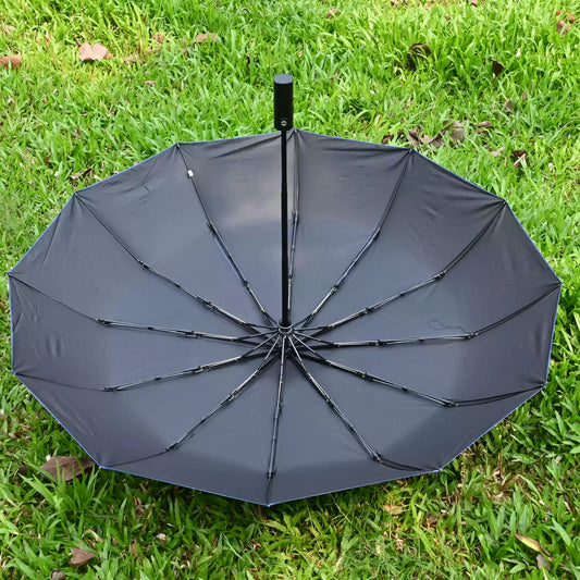 12-Rib Fiberglass Windproof Auto Umbrella UV Prote