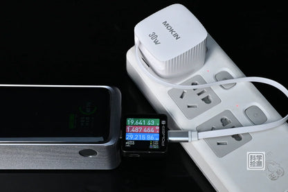MOKIN 30W GaN Retractable Cable Charger 1A1C Fast 