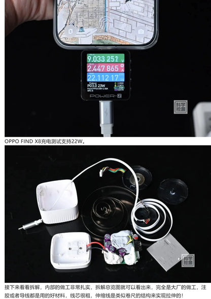 MOKIN 30W GaN Retractable Cable Charger 1A1C Fast 