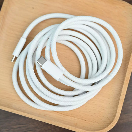 240W Braided USB-C to USB-C Cable — PD 3.1 EPR Fast Charge Cable for Apple iPad MacBook Huawei Xiaomi