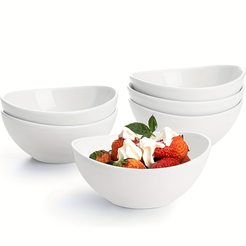 Sweese 5-Inch Small Porcelain Bowls, 10oz, Set of 6 | Microwave & Dishwasher Safe