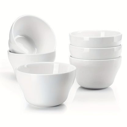 Swedish Porcelain Soup Cups, 8oz, Set of 6 | Microwave & Dishwasher Safe