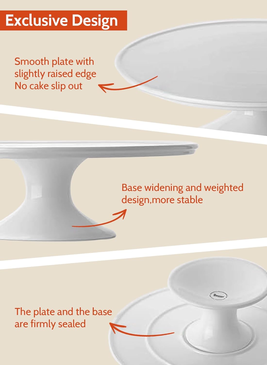 Sweese 14.5-Inch Oval Serving Platters, Set of 2 | Large White Porcelain Trays