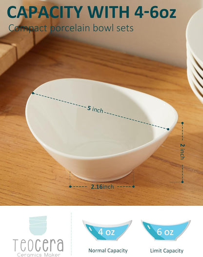 10oz Ceramic Bowls, Set of 6 | Microwave & Dishwasher Safe