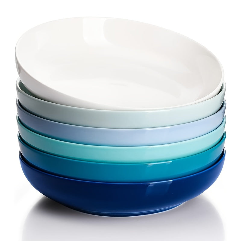 Pasta Bowls, 30oz, Set of 6 | Porcelain Salad & Dinner Bowls