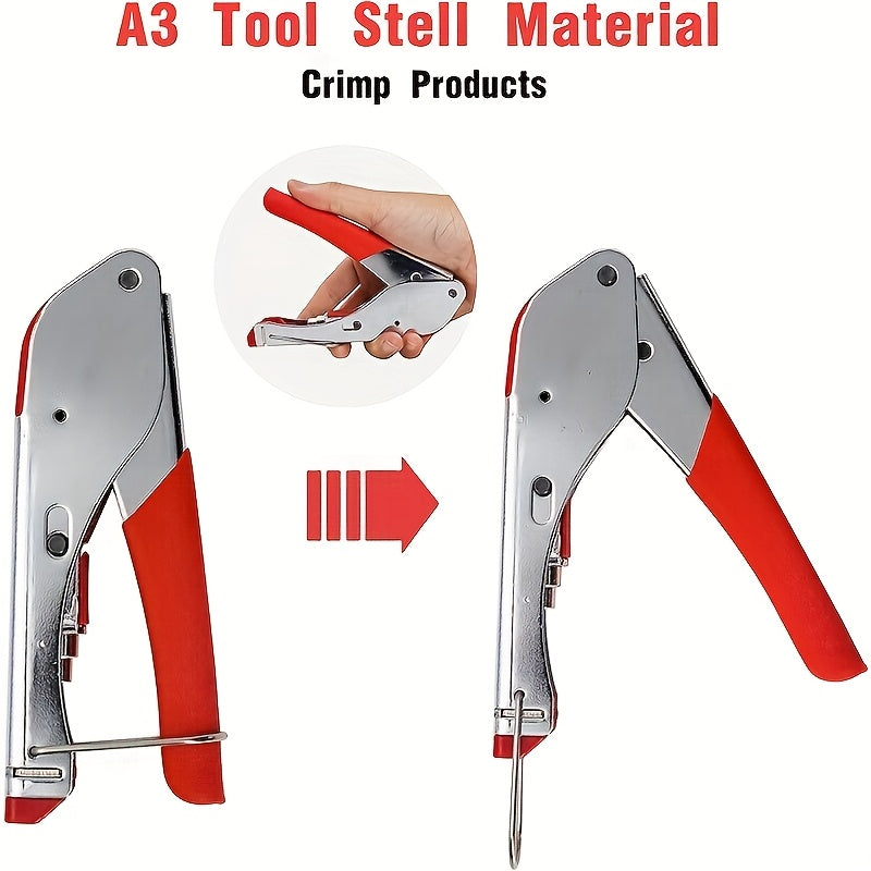 KOTTO Coaxial Cable Crimper & Compression Tool Kit | RG6 RG59 Connectors Included