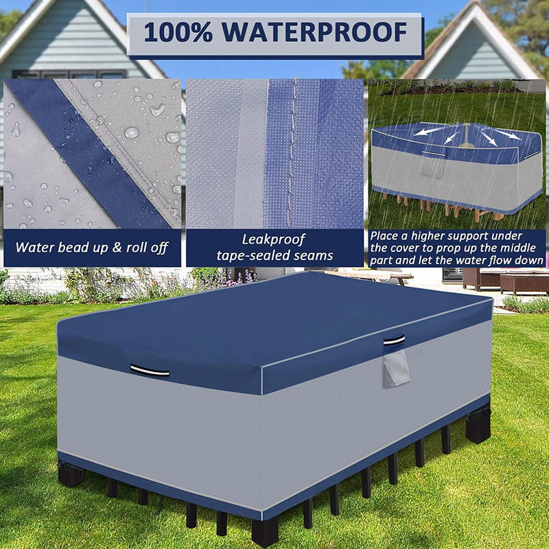 Waterproof Rectangular Patio Furniture Cover | Durable 600D Oxford Fabric